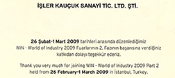 Wın - World of Industry 2009