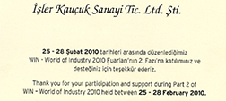 Wın - World of Industry 2010