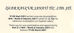 Wın - World of Industry 2011