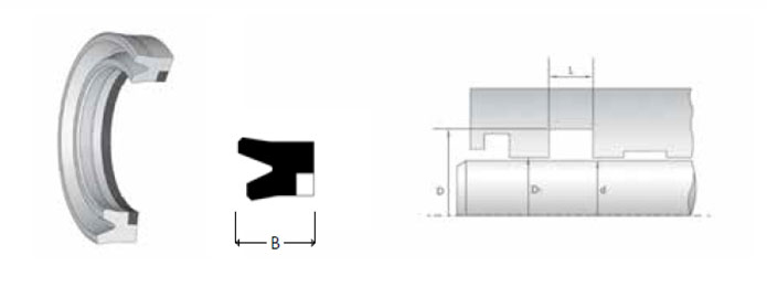 İS11 ROD U-CUP (WITH SUPPORT RING)